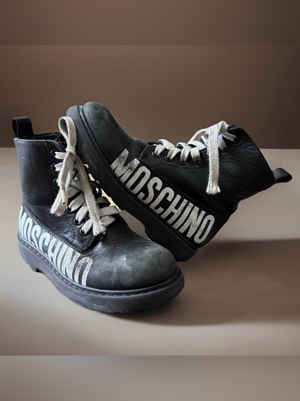🖤 Moschino Teen Combat Boots Size 29 Kids